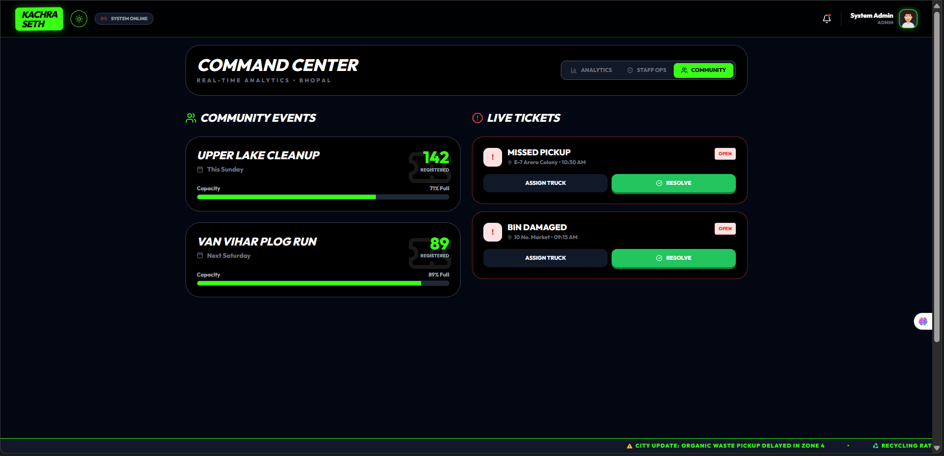 Command Center — Community